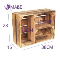 CHICCIE Gew&uuml;rzregal - Holzregal hell geflammt T Regal