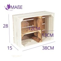 CHICCIE Gew&uuml;rzregal - Holzregal Grete geflammt wei&szlig; T Regal