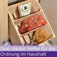 CHICCIE Holzkiste Noa Natur 50x40x30 - 2x kurzes Regal geflammt Obstkiste
