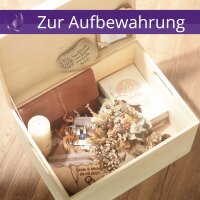 CHICCIE Holzbox Personalisiert zur Hochzeit - 40x30x22cm Ausbewahrungsbox Holztruhe Natur