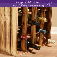 CHICCIE Weinregal Wino Set aus Holz - Geflammt Komboset