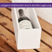 CHICCIE Weinbox Wei&szlig; 33x9x9cm - Weinkiste Holzkiste Geschenkbox Bastelkiste