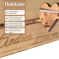 CHICCIE Holzkiste Personalisiert Wunschtext - Gravierte Erinnerungskiste Geschenk