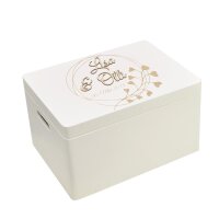CHICCIE Holzbox Personalisiert zur Hochzeit Wei&szlig; 3D...