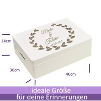 CHICCIE personalisierte Holzbox zur Hochzeit - Erinnerungsbox Aufbewahrungsbox