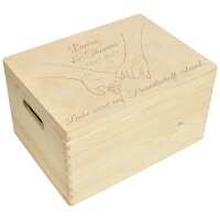 CHICCIE Holzbox Personalisiert zur Hochzeit H&auml;nde -...