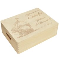 CHICCIE Maritime Holzbox Personalisiert zur Hochzeit...