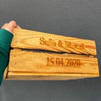 CHICCIE personalisierte Holzkiste 38x28x15cm - gravierte Erinnerungskiste Kiste
