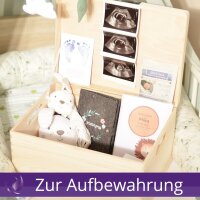 CHICCIE Aufbewahrungsbox Sternzeichen Jungfraut Name versch. Gr&ouml;&szlig;en Natur Wei&szlig;