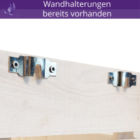 CHICCIE Leinenparkplatz Personalisierte Garderobe f&uuml;r Leinen 22x20x15cm Wei&szlig;