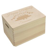 CHICCIE personalisierte Holzbox zum Geburtstag Torte -...