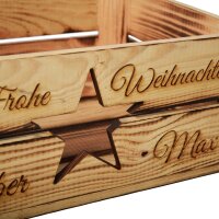 CHICCIE Holzkiste Personalisiert Wunschtext mit Stern...