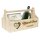 CHICCIE Geschenkkorb zur Hochzeit Personalisierbar mit 3D Herz Namen Datum 34x18x20cm - Natur Holzkiste Geschenkidee Pr&auml;sentkorb Hochzeitsgeschenk