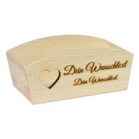 CHICCIE Geschenkkorb Personalisierbar Wunschtext mit Herz...