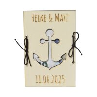 CHICCIE personalisiertes Geldgeschenk 15x10cm zu unterschiedlichen Anl&auml;ssen - Holzkarte Geschenkidee Hochzeits Geburtstag Ruhestand Taufe Konfirmation