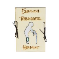 CHICCIE personalisiertes Geldgeschenk 15x10cm zu unterschiedlichen Anl&auml;ssen - Holzkarte Geschenkidee Hochzeits Geburtstag Ruhestand Taufe Konfirmation
