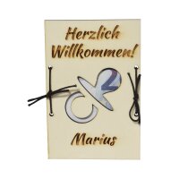 CHICCIE personalisiertes Geldgeschenk 15x10cm zu unterschiedlichen Anl&auml;ssen - Holzkarte Geschenkidee Hochzeits Geburtstag Ruhestand Taufe Konfirmation