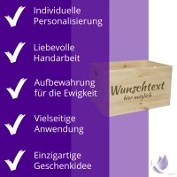 CHICCIE Aufbewahrungskiste mit Wunschtext 40x30x23cm -...