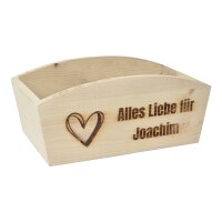 CHICCIE Geschenkkorb Personalisierbar Wunschtext mit Herz...