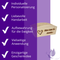 CHICCIE Geschenkkorb Personalisierbar Wunschtext mit Herz...