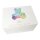 CHICCIE Erinnerungsbox personalisierbar f&uuml;r Baby &amp; Kind mit farbigem 3D-Druck Bunt 40x30x23 Wei&szlig; Babygeschenk Aufbewahrungsbox Kinder Geschenkkiste