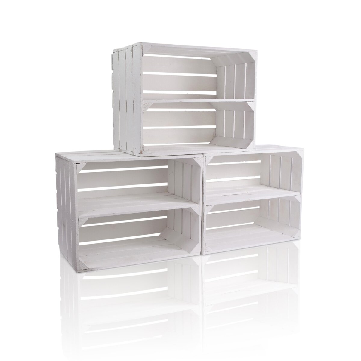 Waldsehnen Weinkiste Aus Kiefer | Geflammt & Geölt | Deko-Kiste In Dunkelblau | Mittelgroß