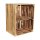 CHICCIE 3 Set Geflammte Obstkisten - Kurze Ablage 50x40x30cm Holzkisten Weinkisten