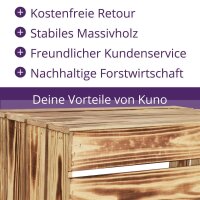 CHICCIE Geflammte Obstkisten - Lange Ablage 50x40x30cm Holzkisten Weinkisten