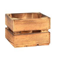 CHICCIE 3 Set Geflammte Obstkisten - 22x20x15cm Holzkisten Weinkisten Apfelkisten