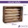 CHICCIE 3 Set Holzregal Schmalhanz 50x40x15cm - Geflammt Holzkiste