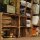 CHICCIE 3 Set Holzregal Schmalhanz 50x40x15cm - Geflammt Holzkiste