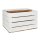 CHICCIE 3 Set Holzkiste Grete Geflammt Wei&szlig; 50x40x30cm - Langes Regal Weinkiste
