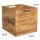 CHICCIE Kallax Holzkiste Karl - Aufbewahrungsbox Geflammt 33x38x33cm Aufbewahrungskorb Schubladenbox Holzbox Holz Regal Box