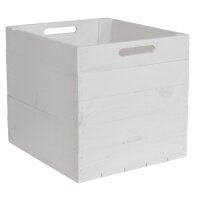 CHICCIE Kallax Holzkiste Karl - Aufbewahrungsbox Wei&szlig; 33x38x33cm