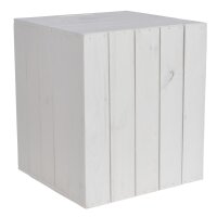 CHICCIE Kallax Holzkiste Karl - Aufbewahrungsbox Wei&szlig; 33x38x33cm