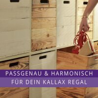 CHICCIE 4 Set Kallax Holzkiste Karl - Aufbewahrungsbox Wei&szlig; 33x38x33cm