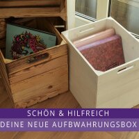 CHICCIE 4 Set Kallax Holzkiste Karl - Aufbewahrungsbox Wei&szlig; 33x38x33cm