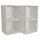CHICCIE 4 Set Kallax Holzkiste Karl - Aufbewahrungsbox Wei&szlig; 33x38x33cm