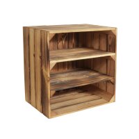 CHICCIE Weinregal Wino aus Holz - Geflammt 2x Regal