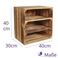 CHICCIE Weinregal Wino aus Holz - Geflammt 2x Regal