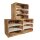 CHICCIE 3 Set Weinregal Wino aus Holz - Geflammt Wei&szlig; 2x Regal